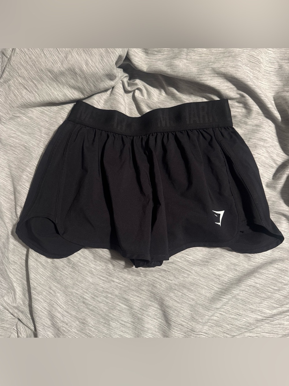 Gymshark Black Women's Athletic Running Shorts with Logo